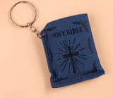 Mini Holy Bible Keychain – Religious Christian Keyring with Jesus Cross for Women, Prayer, and Souvenir Gifts