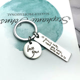 Creative Safe Driving Stainless Steel Keychain – Inspirational Lettering Keyring for Car Safety and Motivation