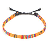 Hand-Woven Rainbow Anklet – Bohemian Style Colorful Jewelry