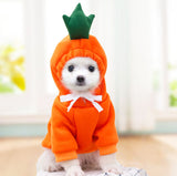 Cute Fruit Dog Clothes – Winter Warm Fleece Hoodie for Small Dogs & Cats – Pet Costume Coat for French Bulldogs, Chihuahuas & Puppies