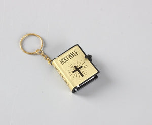 Mini Holy Bible Keychain – Religious Christian Keyring with Jesus Cross for Women, Prayer, and Souvenir Gifts