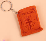 Mini Holy Bible Keychain – Religious Christian Keyring with Jesus Cross for Women, Prayer, and Souvenir Gifts