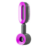 Self-Cleaning Hair Brush for Women – One-Key Cleaning Anti-Static Airbag Scalp Massage Comb