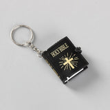 Mini Holy Bible Keychain – Religious Christian Keyring with Jesus Cross for Women, Prayer, and Souvenir Gifts