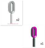 Self-Cleaning Hair Brush for Women – One-Key Cleaning Anti-Static Airbag Scalp Massage Comb