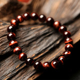 8mm Tiger Eye Bracelet – Natural Stone Jewelry for Strength and Protection