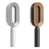 Self-Cleaning Hair Brush for Women – One-Key Cleaning Anti-Static Airbag Scalp Massage Comb