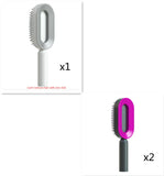 Self-Cleaning Hair Brush for Women – One-Key Cleaning Anti-Static Airbag Scalp Massage Comb