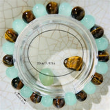 Tiger Eye & Green Aventurine Natural Stone Bracelet – Elegant Healing Jewelry for Women