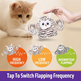 Interactive Cat Toy – Rechargeable Automatic Chirping Owl with Catnip, Beating Wings, and Flying Bird Motion for Indoor Cats