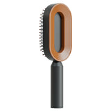 Self-Cleaning Hair Brush for Women – One-Key Cleaning Anti-Static Airbag Scalp Massage Comb