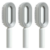 Self-Cleaning Hair Brush for Women – One-Key Cleaning Anti-Static Airbag Scalp Massage Comb