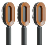 Self-Cleaning Hair Brush for Women – One-Key Cleaning Anti-Static Airbag Scalp Massage Comb