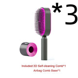 Self-Cleaning Hair Brush for Women – One-Key Cleaning Anti-Static Airbag Scalp Massage Comb