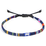 Hand-Woven Rainbow Anklet – Bohemian Style Colorful Jewelry