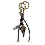 Retro Leather Rope Keychain with Lobster Buckle Pendant – Durable and Stylish Keychain