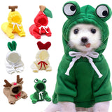 Cute Fruit Dog Clothes – Winter Warm Fleece Hoodie for Small Dogs & Cats – Pet Costume Coat for French Bulldogs, Chihuahuas & Puppies