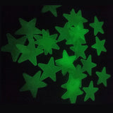 50pcs Stars Glow Stickers Luminous In Dark Night Fluorescent Pvc Wall Art 3D Home Decals For Kids Room Ceiling Switch Decoration