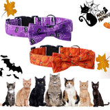 Halloween Dog & Cat Collar with Bell – Adjustable Bow Tie for Pets