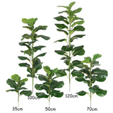 150cm Fake Plants Tropical Tree Large Artificial Ficus Plants Plastic Real Touch Green Banyan Leaves For Home Garden Shop Decor