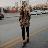 Women's Warm Faux Fur Jackets Coat Leopard Leisure Women Winter Shaggy Fur  Jackets Thick Fluffy Luxury Bontjas Outerwear 2023