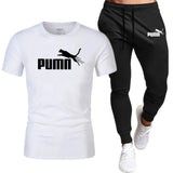 2024 new summer men's sports fashion suit 100% cotton T-shirt Shorts 2-piece suit sports casual men's wear