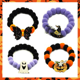 Halloween Adjustable Cats dogs Pumpkin Ghost  Collar With Pet Collar Festival Dog Collars Cat Necklace pet Kitten Accessories