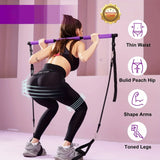 New Fitness Pilates  Kit Resistance Bands with Ab Roller  Abs Workout Core Strength Training Equipment Portable  Gym