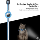 Cat Collar For Air Tag Detachable Cat Collars With Bells Safety Buckle Locator Leather Pet Collar For Cat Kitten Small Dog