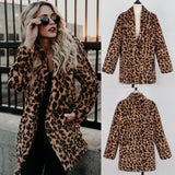 Women's Warm Faux Fur Jackets Coat Leopard Leisure Women Winter Shaggy Fur  Jackets Thick Fluffy Luxury Bontjas Outerwear 2023