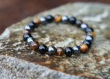 8mm Tiger Eye Bracelet – Natural Stone Jewelry for Strength and Protection