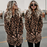 Women's Warm Faux Fur Jackets Coat Leopard Leisure Women Winter Shaggy Fur  Jackets Thick Fluffy Luxury Bontjas Outerwear 2023