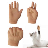 Mini Hands For Cats 3PCS Miniature Small Hands Realistic Little Hand Finger Puppets Funny Mini Cat Hands Mini Finger Puppets For