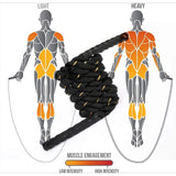 Heavy Jump Ropes for Fitness 5LB,Weighted Adult Skipping Rope Exercise Battle Ropes for Men & Women,Total Workouts Skipping Rope