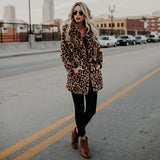 Women's Warm Faux Fur Jackets Coat Leopard Leisure Women Winter Shaggy Fur  Jackets Thick Fluffy Luxury Bontjas Outerwear 2023