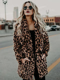 Women's Warm Faux Fur Jackets Coat Leopard Leisure Women Winter Shaggy Fur  Jackets Thick Fluffy Luxury Bontjas Outerwear 2023