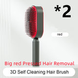 Self-Cleaning Hair Brush for Women – One-Key Cleaning Anti-Static Airbag Scalp Massage Comb