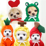 Cute Fruit Dog Clothes – Winter Warm Fleece Hoodie for Small Dogs & Cats – Pet Costume Coat for French Bulldogs, Chihuahuas & Puppies