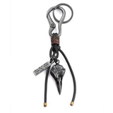 Retro Leather Rope Keychain with Lobster Buckle Pendant – Durable and Stylish Keychain