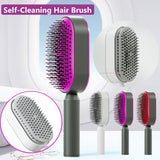 Self-Cleaning Hair Brush for Women – One-Key Cleaning Anti-Static Airbag Scalp Massage Comb