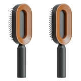 Self-Cleaning Hair Brush for Women – One-Key Cleaning Anti-Static Airbag Scalp Massage Comb