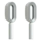 Self-Cleaning Hair Brush for Women – One-Key Cleaning Anti-Static Airbag Scalp Massage Comb