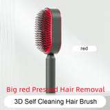 Self-Cleaning Hair Brush for Women – One-Key Cleaning Anti-Static Airbag Scalp Massage Comb