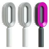 Self-Cleaning Hair Brush for Women – One-Key Cleaning Anti-Static Airbag Scalp Massage Comb