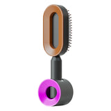 Self-Cleaning Hair Brush for Women – One-Key Cleaning Anti-Static Airbag Scalp Massage Comb