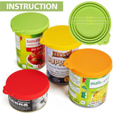 3 In 1 Reusable Food Storage Keep Fresh Tin Cover Cans Cap Pet Can Box Cover Silicone Can Lid Hot Kitchen Supply Mould Proof Hot