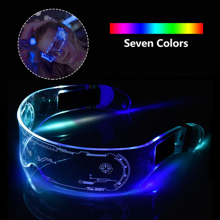 LED Luminous Glasses EL Flashing Neon Bar Party LED Glasses Light Up Glasses Rave Costume Party Decor DJ Sunglasses Party Decor
