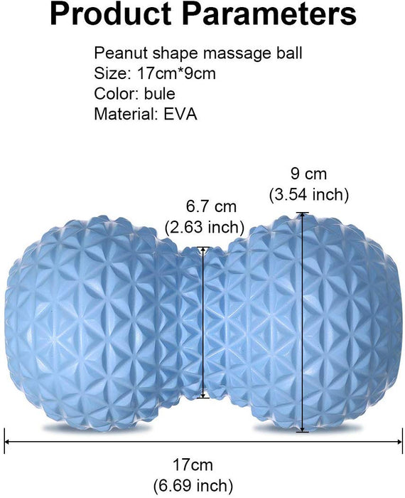EVA Peanut Massage Ball Double Lacrosse Massage Ball Mobility Ball for Physical Therapy Deep Tissue Massage Tool Back Hand Foot
