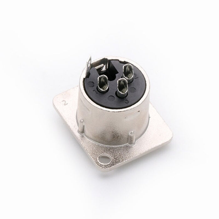 5pcs/lot 3/4/5 Pins XLR Female Jack Panel Mount XLR Socket Chassis Microphone MIC Cable Terminal Wire Connector Black/Silver