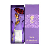 24K Foil Plated Rose Gold Rose Valentine&#39;s Day Gift Lasts Forever Love Wedding Decor Lover Lighting Rose Wedding Decor Flower
